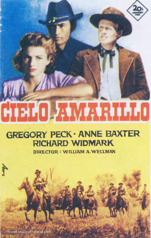 Yellow Sky - Spanish Movie Poster