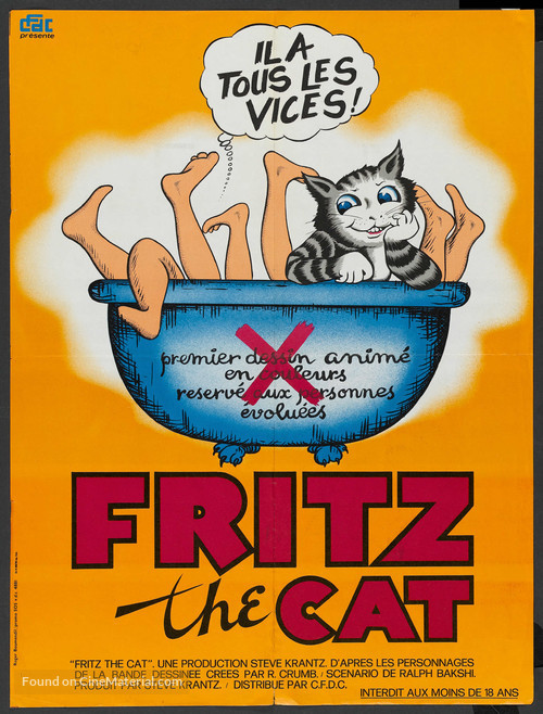 Fritz the Cat - French Movie Poster