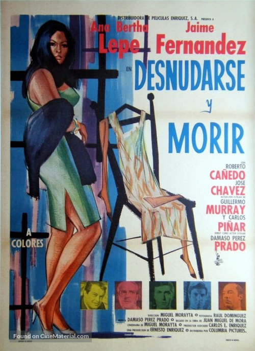 Desnudarse y morir - Mexican Movie Poster