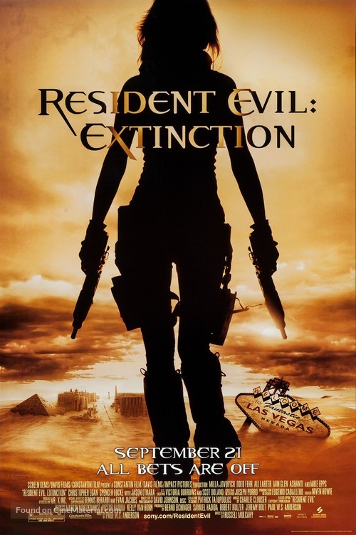 Resident Evil: Extinction - Theatrical movie poster
