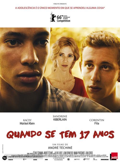 Quand on a 17 ans - Portuguese Movie Poster