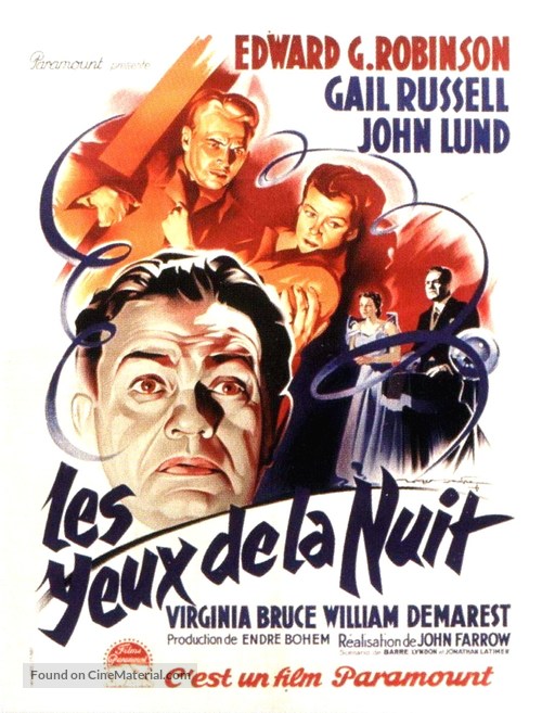Night Has a Thousand Eyes - French Movie Poster