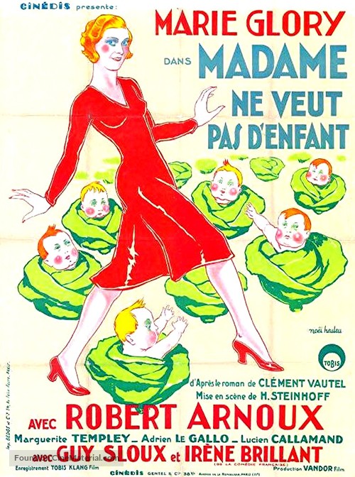 Madame ne veut pas d&#039;enfants - French Movie Poster