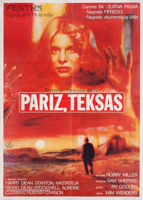 Paris, Texas - Serbian Movie Poster