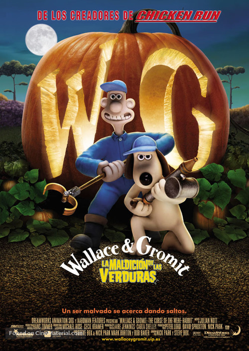 Wallace &amp; Gromit in The Curse of the Were-Rabbit - Spanish Movie Poster