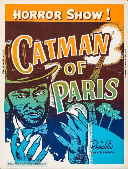 The Catman of Paris - Re-release movie poster