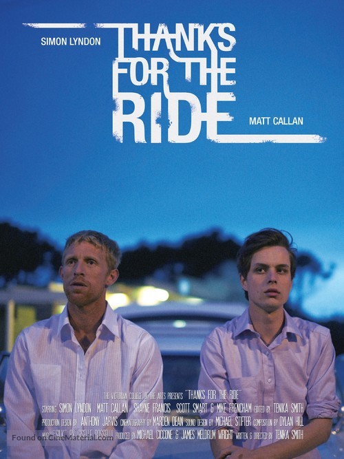 Thanks for the Ride - Australian Movie Poster