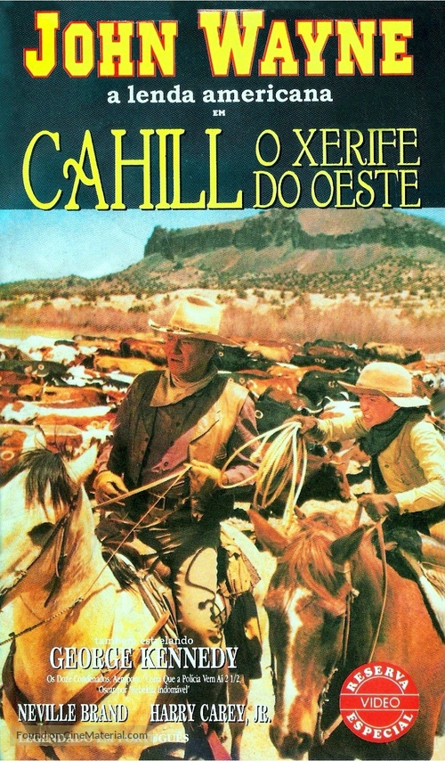 Cahill U.S. Marshal - Brazilian VHS movie cover