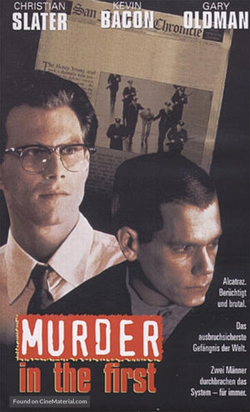Murder in the First - German VHS movie cover