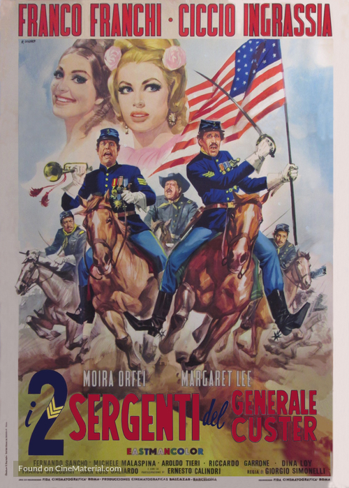 I due sergenti del generale Custer - Italian Movie Poster