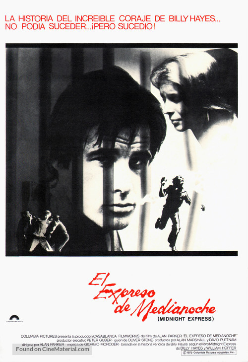 Midnight Express - Spanish Movie Poster