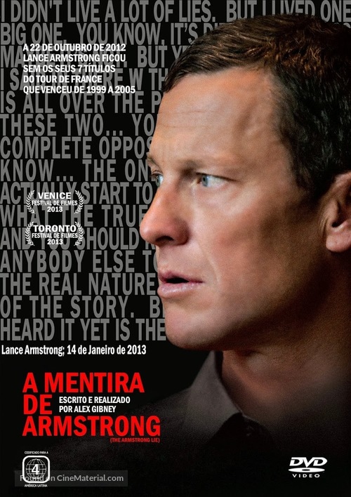 The Armstrong Lie - Brazilian DVD movie cover