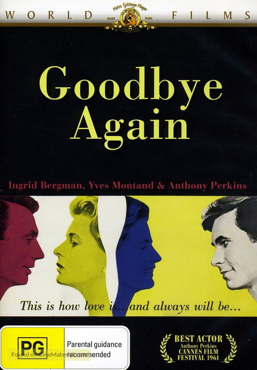 Goodbye Again - Australian DVD movie cover