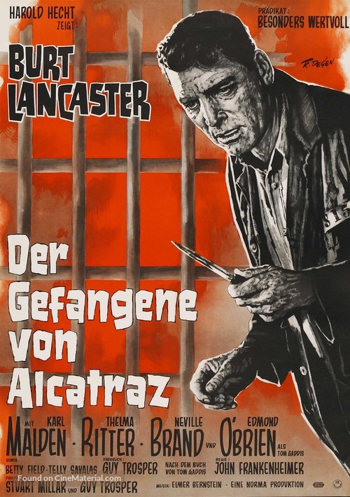 Birdman of Alcatraz - German Movie Poster
