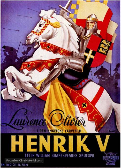 The Chronicle History of King Henry the Fifth with His Battell Fought at Agincourt in France - Danish Movie Poster