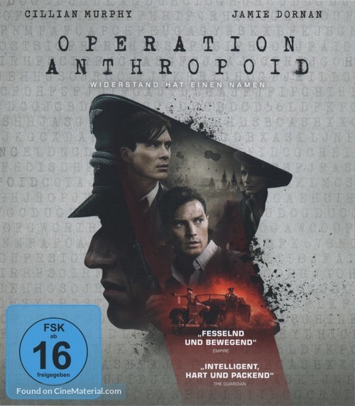 Anthropoid - German Blu-Ray movie cover