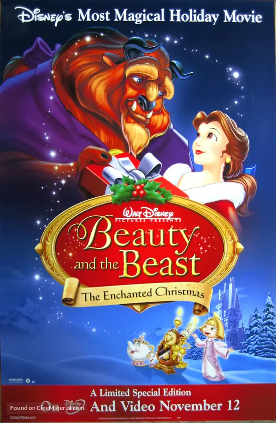 Beauty And The Beast The Enchanted Christmas 1997 Video Release Movie Poster Beauty And The Beast The Enchanted Christmas 1997 Video Release Movie Poster