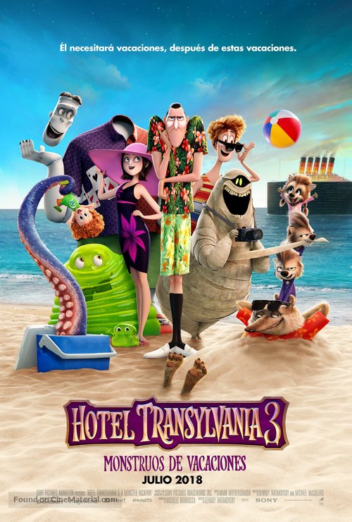 Hotel Transylvania 3: Summer Vacation - Mexican Movie Poster