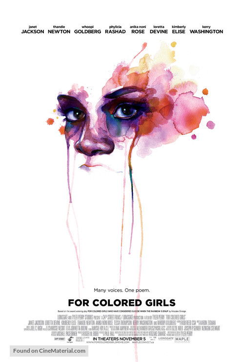 For Colored Girls - Canadian Movie Poster