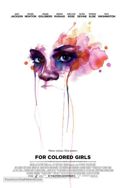 For Colored Girls - Canadian Movie Poster