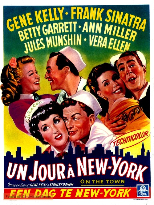 On the Town - Belgian Movie Poster