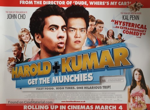 Harold &amp; Kumar Go to White Castle - British Movie Poster