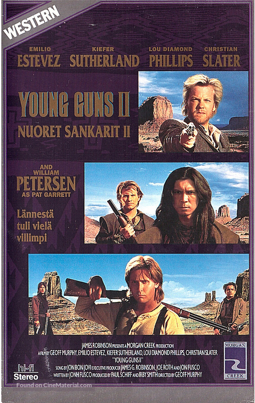 Young Guns 2 - Finnish VHS movie cover