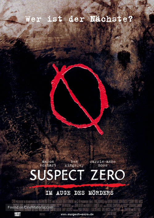 Suspect Zero - German Movie Poster