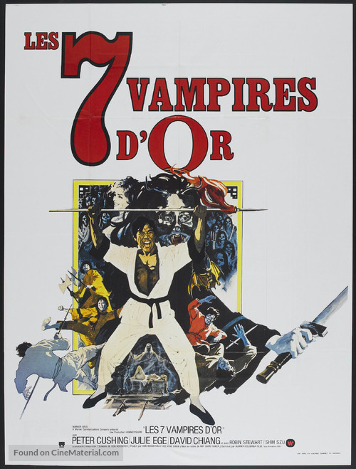 The Legend of the 7 Golden Vampires - French Movie Poster