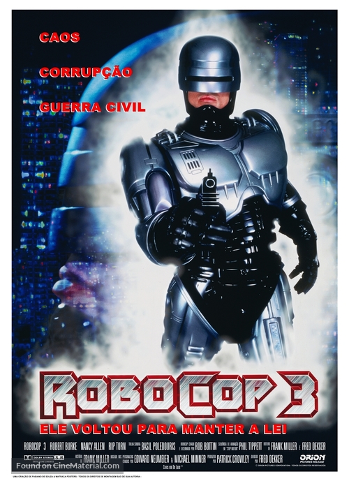 RoboCop 3 - Brazilian Movie Poster