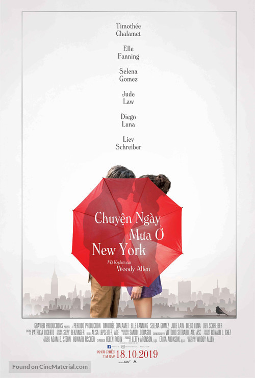 A Rainy Day in New York - Vietnamese Movie Poster