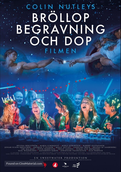 &quot;Br&ouml;llop, begravning &amp; dop&quot; - Swedish Movie Poster