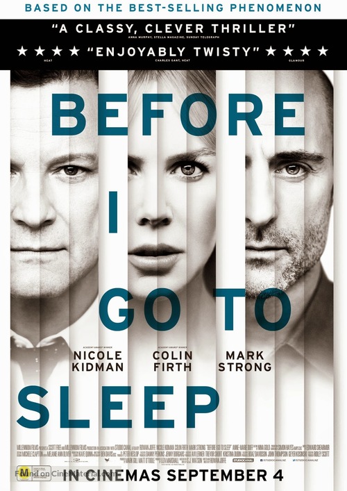 Before I Go to Sleep - New Zealand Movie Poster