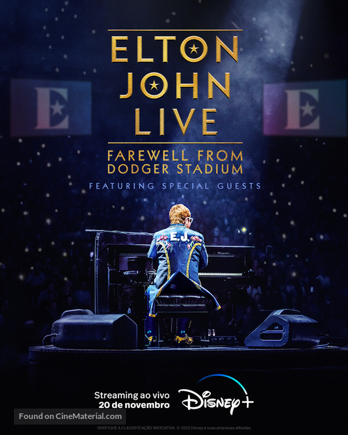 Elton John Live: Farewell from Dodger Stadium - Brazilian Movie Poster