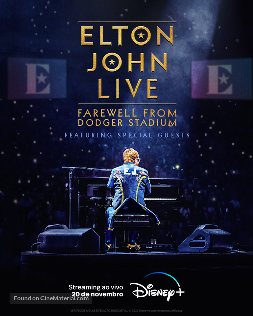 Elton John Live: Farewell from Dodger Stadium - Brazilian Movie Poster