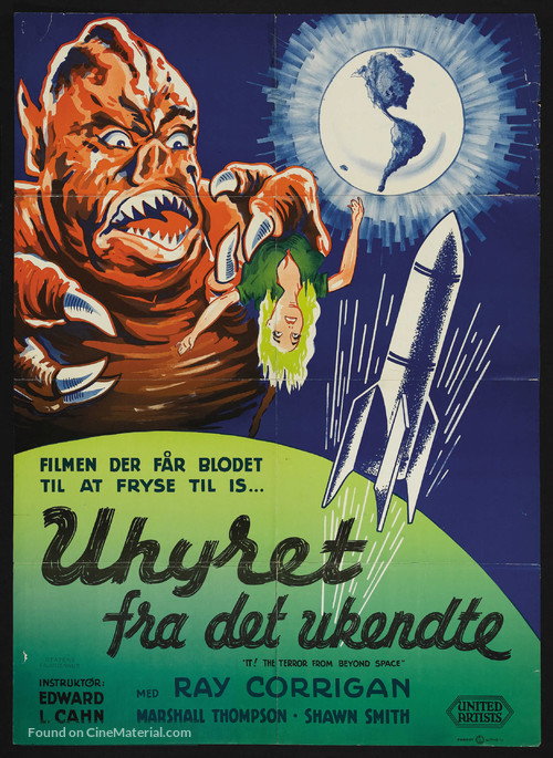 It! The Terror from Beyond Space - Danish Movie Poster