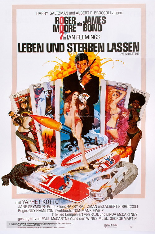 Live And Let Die - German Movie Poster