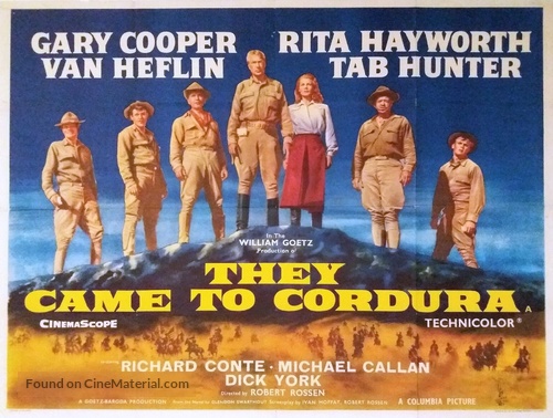 They Came to Cordura - British Movie Poster