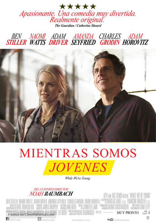 While We&#039;re Young - Argentinian Movie Poster