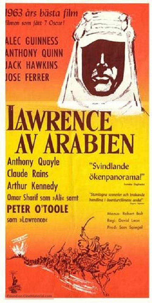 Lawrence of Arabia - Swedish Movie Poster
