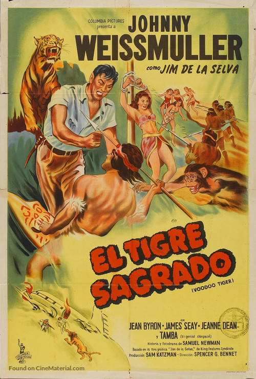 Voodoo Tiger - Argentinian Movie Poster