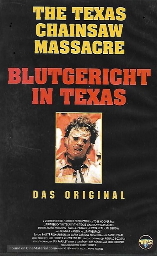 The Texas Chain Saw Massacre - German VHS movie cover