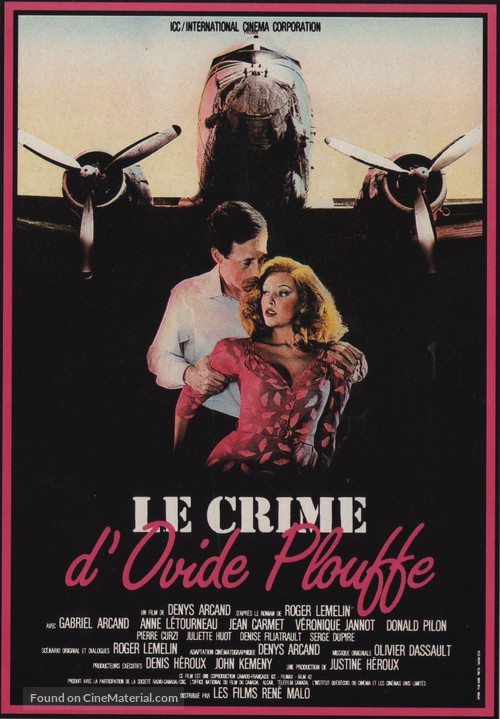 Le crime d&#039;Ovide Plouffe - French Movie Poster