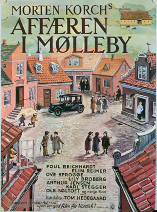 Aff&aelig;ren i M&oslash;lleby - Danish poster