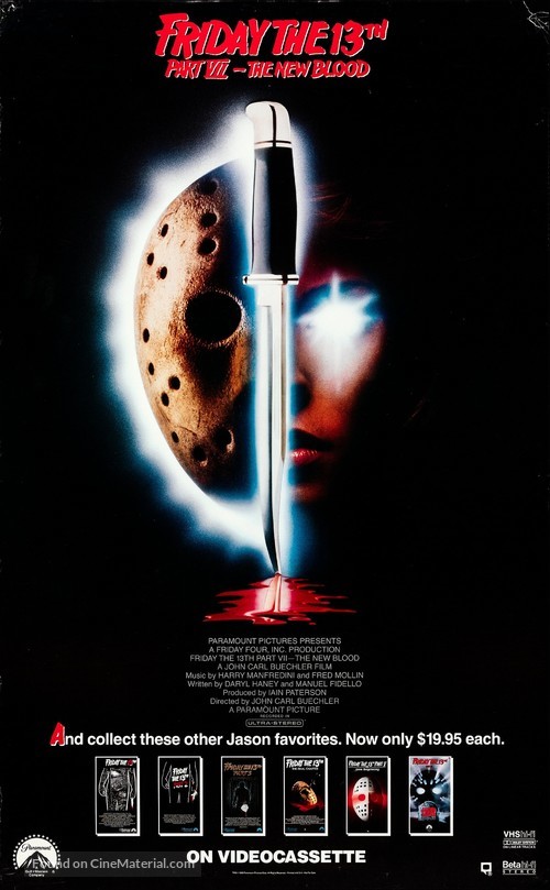 Friday the 13th Part VII: The New Blood - Video release movie poster