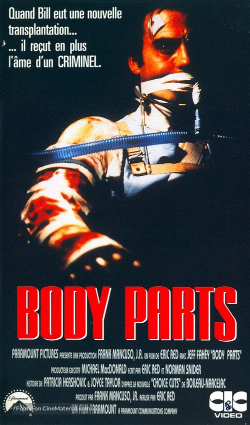 Body Parts - French VHS movie cover