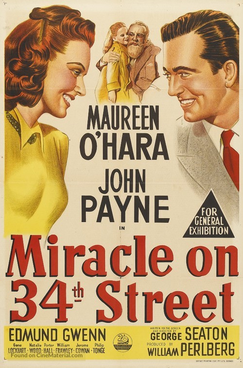 Miracle on 34th Street - Australian Movie Poster