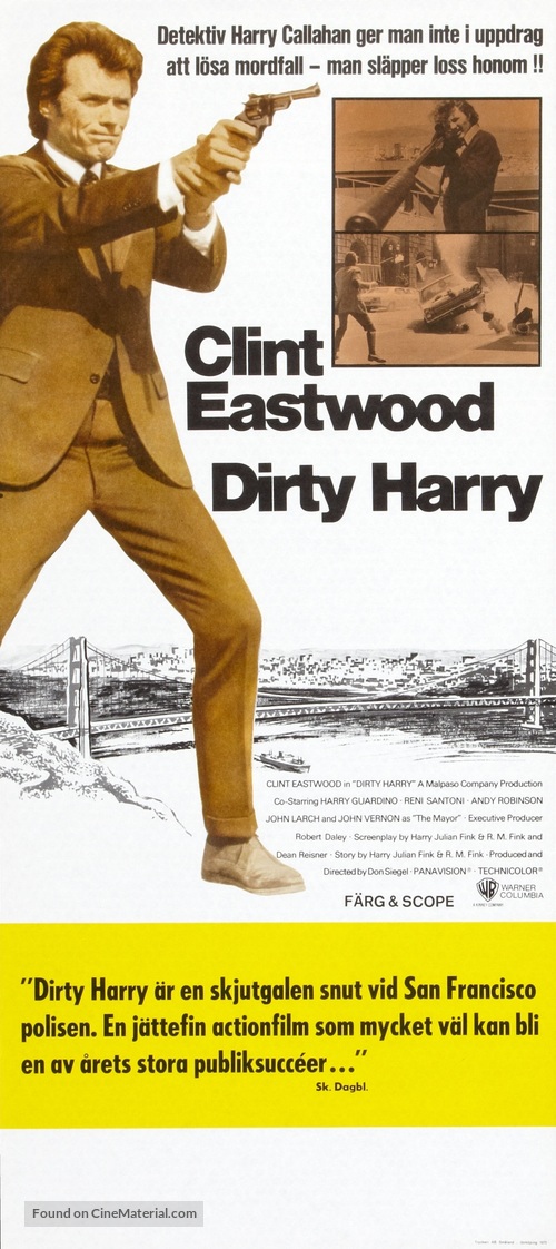 Dirty Harry - Swedish Movie Poster