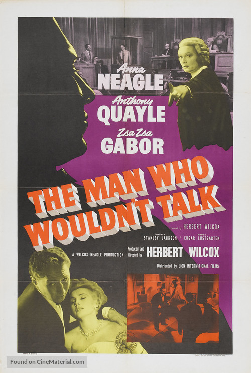 The Man Who Wouldn&#039;t Talk - British Movie Poster