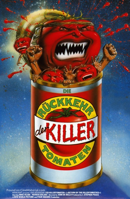 Return of the Killer Tomatoes! - German Movie Poster